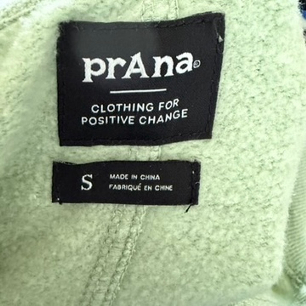 Prana Cozy Up Pullover Sweatshirt Heather Green Crop Length Relaxed Size S - Picture 12 of 12